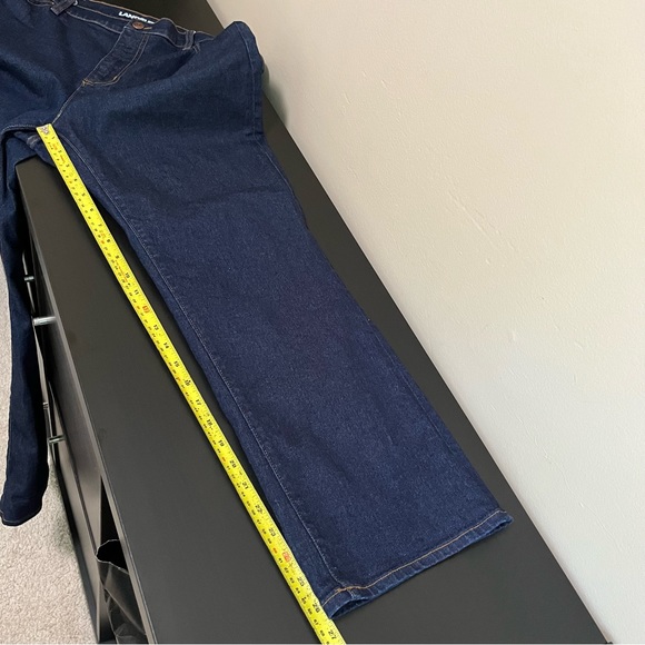 Lands’ End Dark Wash Denim Straight Leg Jeans - Picture 10 of 12